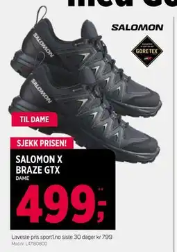 Sport 1 SALOMON X BRAZE GTX, NOK 499 tilbud