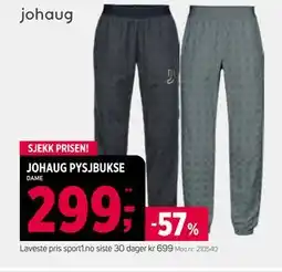 Sport 1 JOHAUG PYSJBUKSE, NOK 299 tilbud