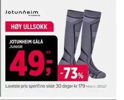Sport 1 JOTUNHEIM GÅLÅ, NOK 49 tilbud