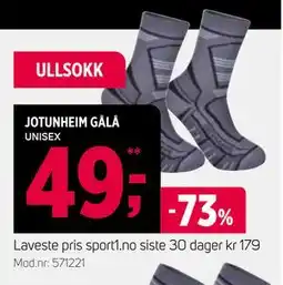 Sport 1 JOTUNHEIM GÅLÅ. UNISEX, NOK 49 tilbud