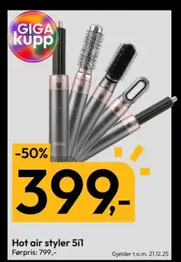 Gigaboks Hot air styler 5i1, NOK 399 tilbud