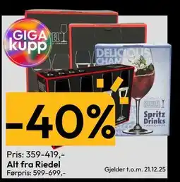 Gigaboks Alt fra Riedel tilbud