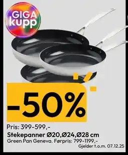 Gigaboks Stekepanner Ø20,Ø24,Ø28 cm tilbud