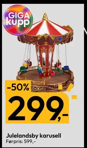Gigaboks Julelandsby karusell, NOK 299 tilbud