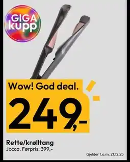 Gigaboks Rette/krølltang, NOK 249 tilbud