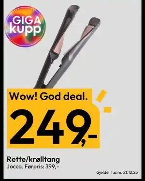 Gigaboks Rette/krølltang, NOK 249 tilbud
