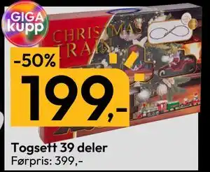 Gigaboks Togsett 39 deler, NOK 199 tilbud