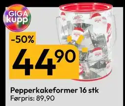 Gigaboks Pepperkakeformer 16 stk, NOK 44.9 tilbud
