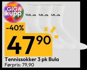 Gigaboks Tennissokker 3 pk Bula, NOK 47.9 tilbud