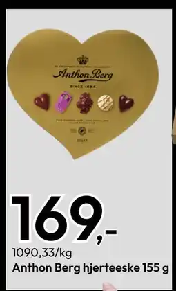 Gigaboks Anthon Berg hjerteeske 155 g, NOK 169 tilbud