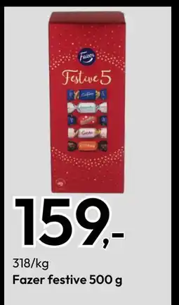 Gigaboks Fazer festive 500 g, NOK 159 tilbud