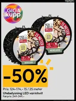 Gigaboks Utebelysning LED varmhvit tilbud