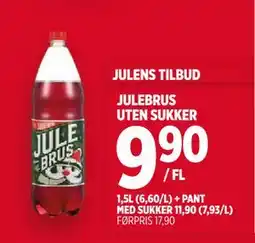 Meny JULEBRUS UTEN SUKKER, NOK 9.9 tilbud