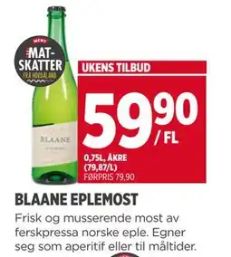Meny BLAANE EPLEMOST, NOK 59.9 tilbud