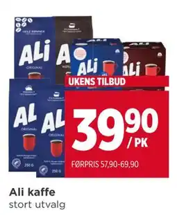 Meny Ali kaffe, NOK 39.9 tilbud
