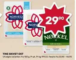 Matkroken TINE SKIVET OST, NOK 29.9 tilbud