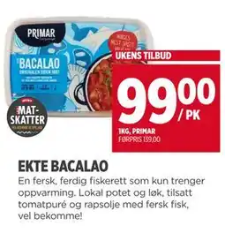 Meny EKTE BACALAO, NOK 99 tilbud