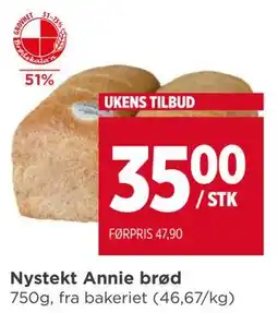 Meny Nystekt Annie brød, NOK 35 tilbud