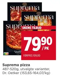 Meny Suprema pizza, NOK 79.9 tilbud