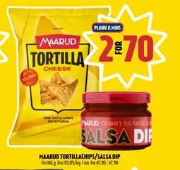 Coop Prix MAARUD TORTILLACHIPS/SALSA DIP, NOK 70 tilbud