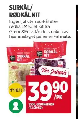 Meny SURKÅL/ RØDKÅL KIT, NOK 39.9 tilbud