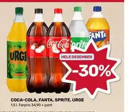 Matkroken COCA-COLA, FANTA, SPRITE, URGE tilbud