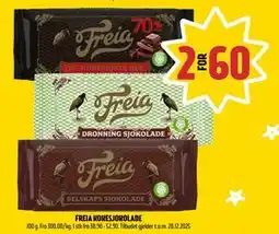 Coop Prix FREIA KOKESJOKOLADE, NOK 60 tilbud