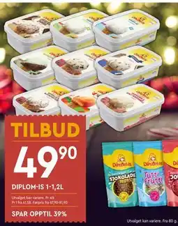 Coop Mega DIPLOM-IS 1-1,2L, NOK 49.9 tilbud