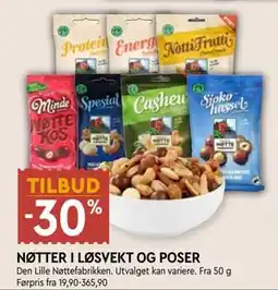 Coop Mega NØTTER I LØSVEKT OG POSER tilbud