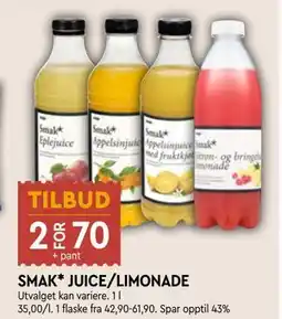 Coop Mega SMAK* JUICE/LIMONADE, NOK 70 tilbud