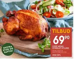 Coop Mega COOP MEGAS NYGRILLET KYLLING, NOK 69.9 tilbud