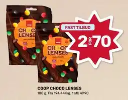 Matkroken COOP CHOCO LENSES, NOK 70 tilbud