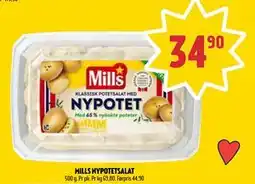 Coop Prix MILLS NYPOTETSALAT, NOK 34.9 tilbud