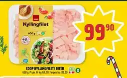 Coop Prix COOP KYLLINGFILET I BITER, NOK 99.9 tilbud
