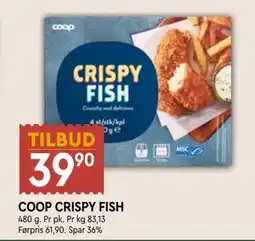 Coop Mega COOP CRISPY FISH, NOK 39.9 tilbud