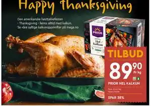 Coop Mega PRIOR HEL KALKUN, NOK 89.9 tilbud