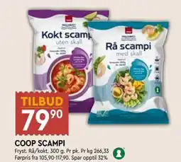 Coop Mega COOP SCAMPI, NOK 79.9 tilbud