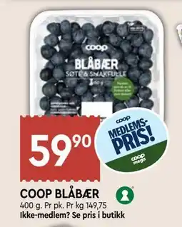 Coop Mega COOP BLÅBÆR, Medlemspris tilbud