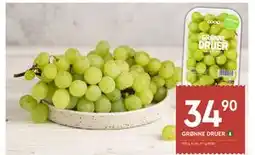 Coop Mega GRØNNE DRUER, NOK 34.9 tilbud