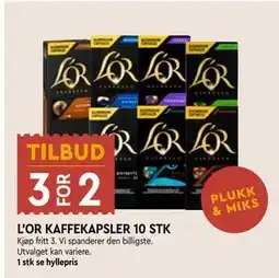Coop Mega L’OR KAFFEKAPSLER 10 STK tilbud