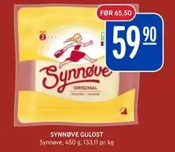 Rema 1000 SYNNØVE GULOST, NOK 59.9 tilbud