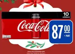 Rema 1000 COCA-COLA U/SUKKER 10PK, NOK 87 tilbud