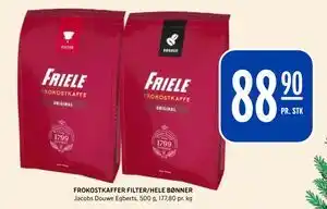 FROKOSTKAFFER FILTER/HELE BØNNER, NOK 88.9