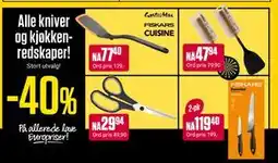 Europris Alle kniver og kjøkkenredskaper! tilbud