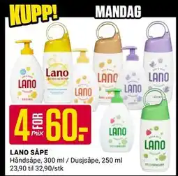 Europris LANO SÅPE, NOK 60 tilbud