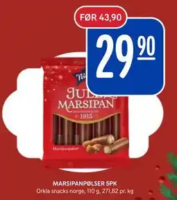 Rema 1000 MARSIPANPØLSER 5PK, NOK 29.9 tilbud