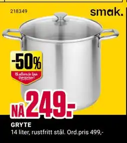 Europris GRYTE, NOK 249 tilbud