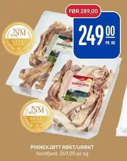 Rema 1000 PINNEKJØTT RØKT/URØKT, NOK 249 tilbud