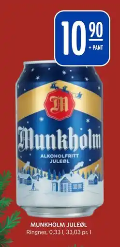 Rema 1000 MUNKHOLM JULEØL, NOK 10.9 tilbud
