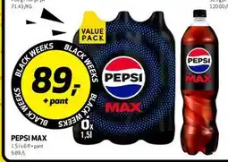 Bunnpris Pepsi Max, NOK 89 tilbud